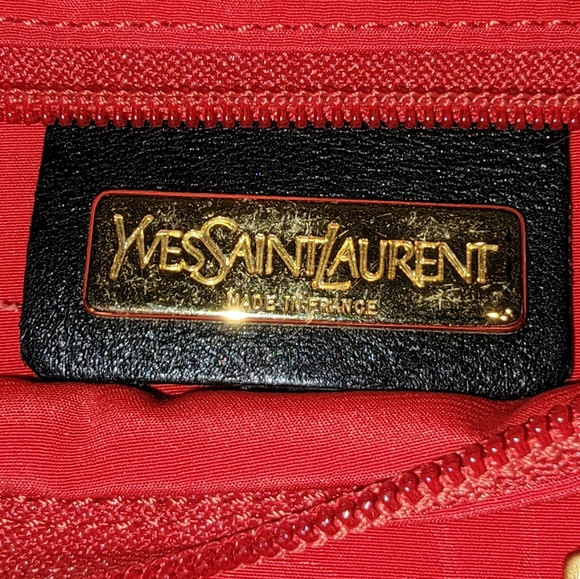 VTG Yves Saint Laurent YSL Reversible Nylon Drawstring Backpack w/COA - Picture 11 of 11